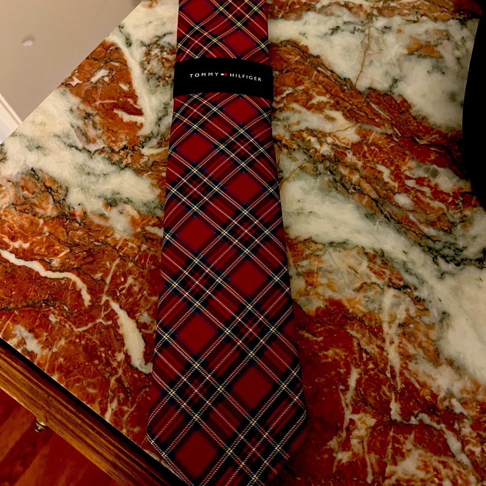 Tommy Hilfiger Christmas plaid tie, never worn